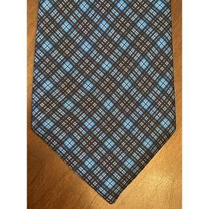 Cooper & Stewart Blue Black 100% Silk Men’s Neck Tie Made In China